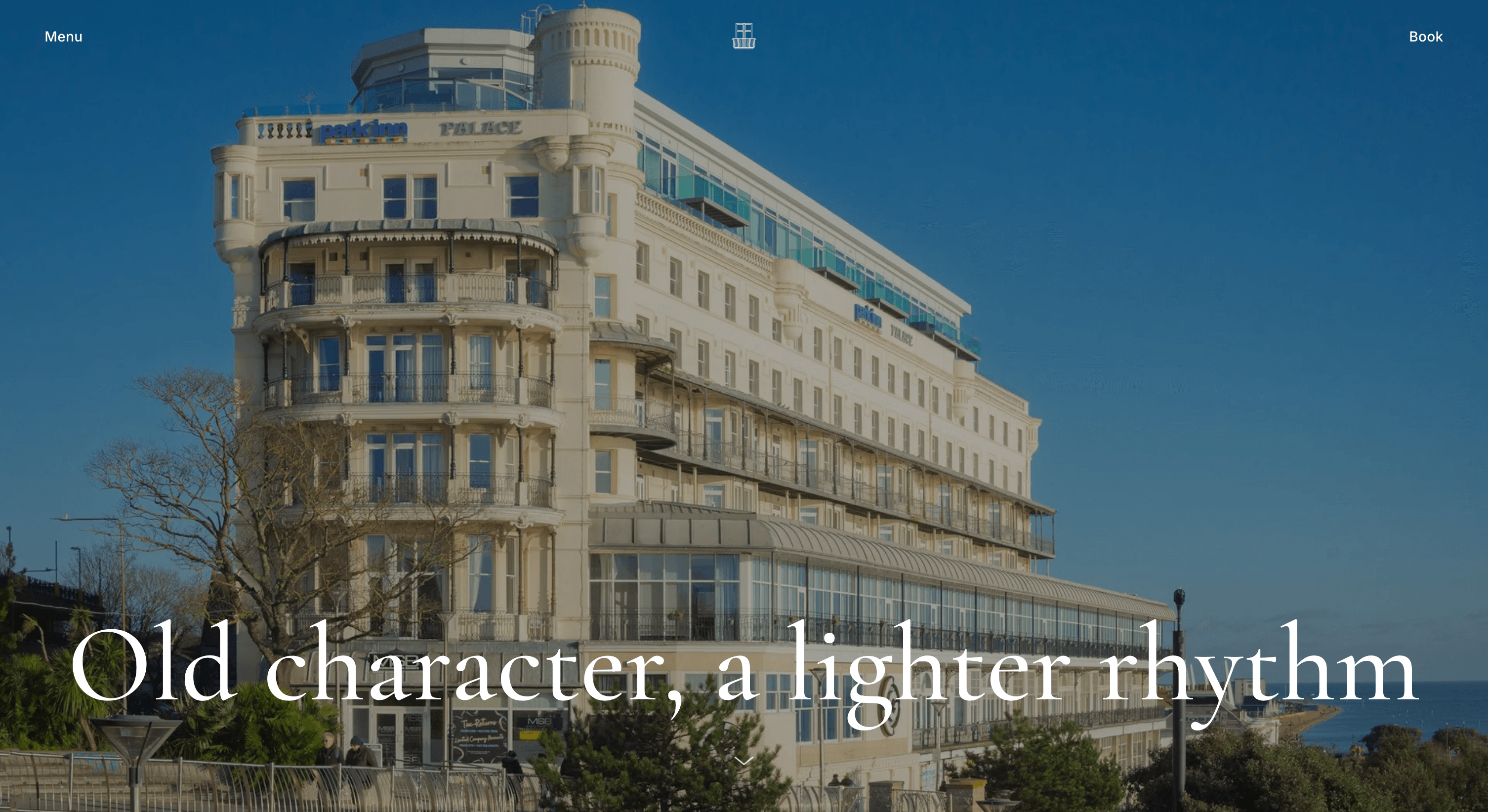 Hotel Asterly concept site, the hotel, desktop