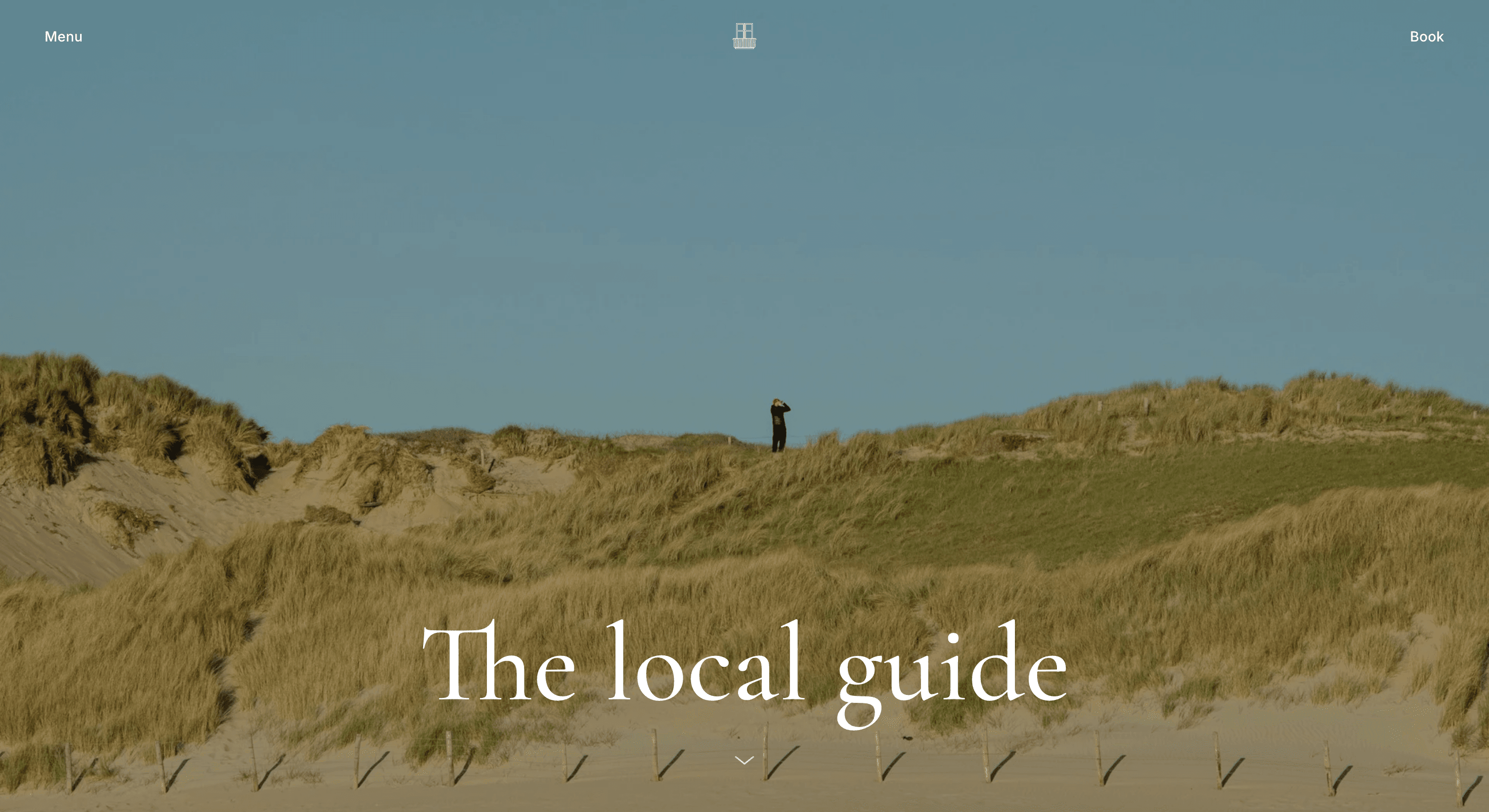 Hotel Asterly concept site, the local guide, desktop